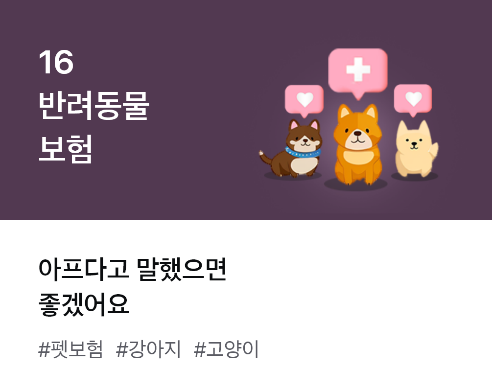 
                  16. 반려동물 보험 아프다고 말했으면 좋겠어요 #펫보험 #강아지 #고양이